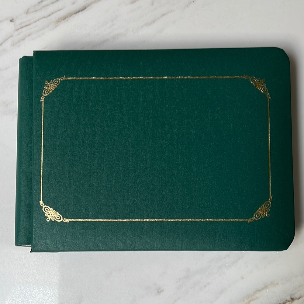 Creative Memories Green and Gold scrapbook Photo Album NWOT